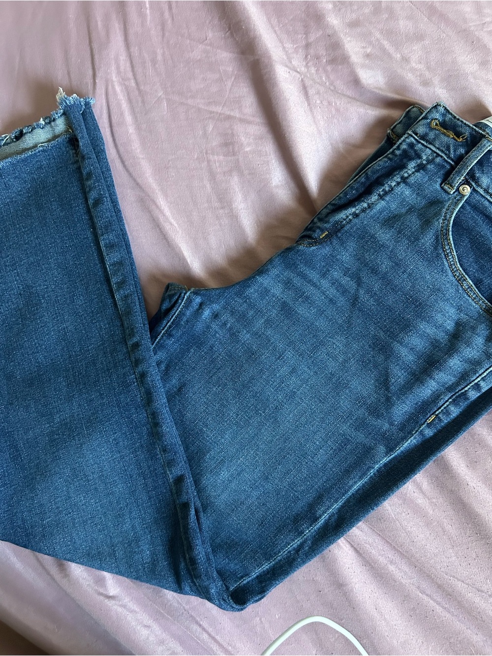 LOFT Curvy Kick Crop size 8, Medium Blue wash - Picture 3 of 7